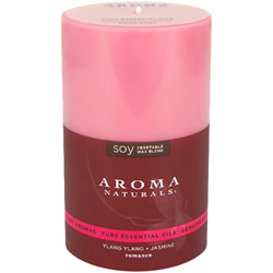 Aroma Naturals Romance VegePure Aromatherapy 3" x 5" Soy Pillar Candle