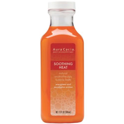 Aura Cacia Soothing Heat Natural Aromatherapy Bubble Bath, 13 oz