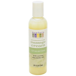 Aura Cacia Unscented Aromatherapy Massage Cream, 4 oz